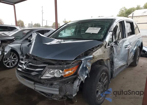 2014 Honda Odyssey Touring/Touring Elite from USA, damaged, VIN 5FNRL5H92EB042225